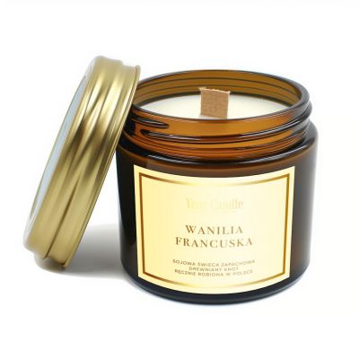 Świeca Sojowa Zapachowa z Drewnianym Knotem Wanilia Francuska 120ml Your Candle - 5906293639864.jpg