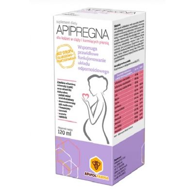 Apipregna dla kobiet w ciąży i karmiących piersią 120ml Apipol Farma - 5907529110935.jpg