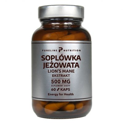 Soplówka Jeżowata 500mg 60 kaps Pureline Nutrition - 5907589312911.jpg