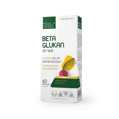 Beta Glukan 1,3/1,6D 60 kaps. Medica Herbs - 5907622656149.jpg