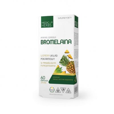 Bromelaina 60 kaps. Medica Herbs - 5907622656279.jpg