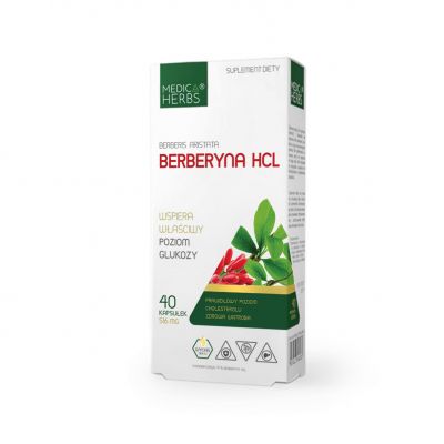Berberyna HCl 40 kaps. Medica Herbs - 5907622656477.jpg