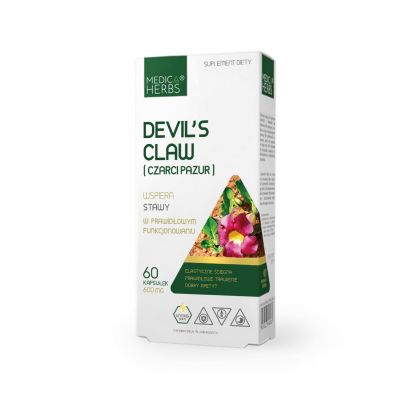 Devil’s Claw (Czarci Pazur) 60 kaps. Medica Herbs - 5907622656903.jpg