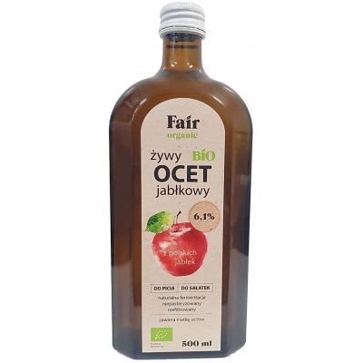 Ocet Jabłkowy 6,1% Niefiltrowany BIO 500ml Fair Organic - 5907714380129.jpg