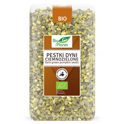 Pestki dyni ciemnozielone - uprawiane w europie BIO 1kg Bio Planet - 5907738152696.jpg