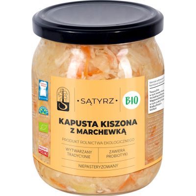 Kapusta Kiszona z Marchewką BIO 450g Sątyrz - 5908228980331.jpg