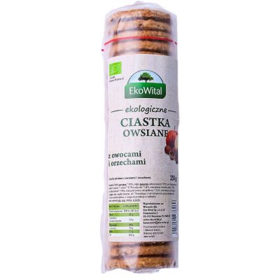 Ciasteczka owsiane z owocami i orzechami 250g EkoWital - 5908249976269.jpg