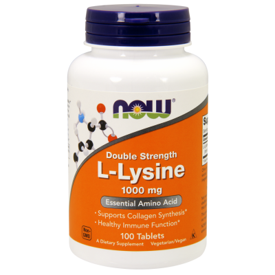 L-Lysine 1000mg 100 tabletek Now Foods - 733739001139.jpg
