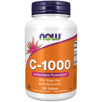 Witamina C-1000 z z dziką różą i bioflawonoidami 100 tabletek Now Foods - 733739006851.jpg