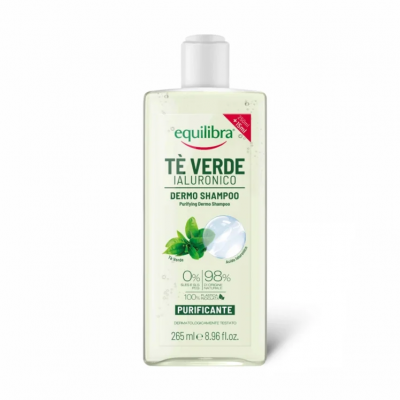 Dermo szampon Green Tea z kwasem hialuronowym 265ml Equilibra - 8000137017966.jpg