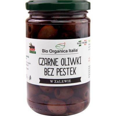 Oliwki Czarne bez Pestek w Zalewie BIO 280g (160g) (Słoik) Bio Organica Italia - 8029689004217.jpg