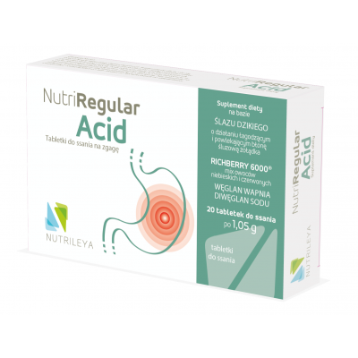 NutriRegular Acid Tabletki do ssania na zgagę 20 tabletek Nutrileya - 8055728151642.jpg