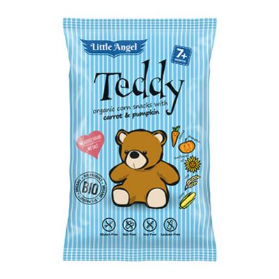 Chrupki kukurydziane mini TEDDY marchew i dynia od 7 miesiąca bezglutenowe BIO 30g Organique - 8588004638976.jpg